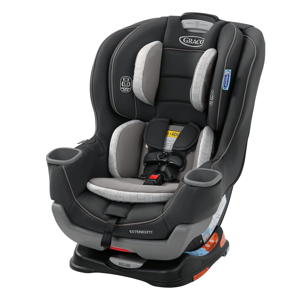 Convertible Baby Car Seat, Rear- and Forward-Facing, with Adjustable Extension Panel, Gotham