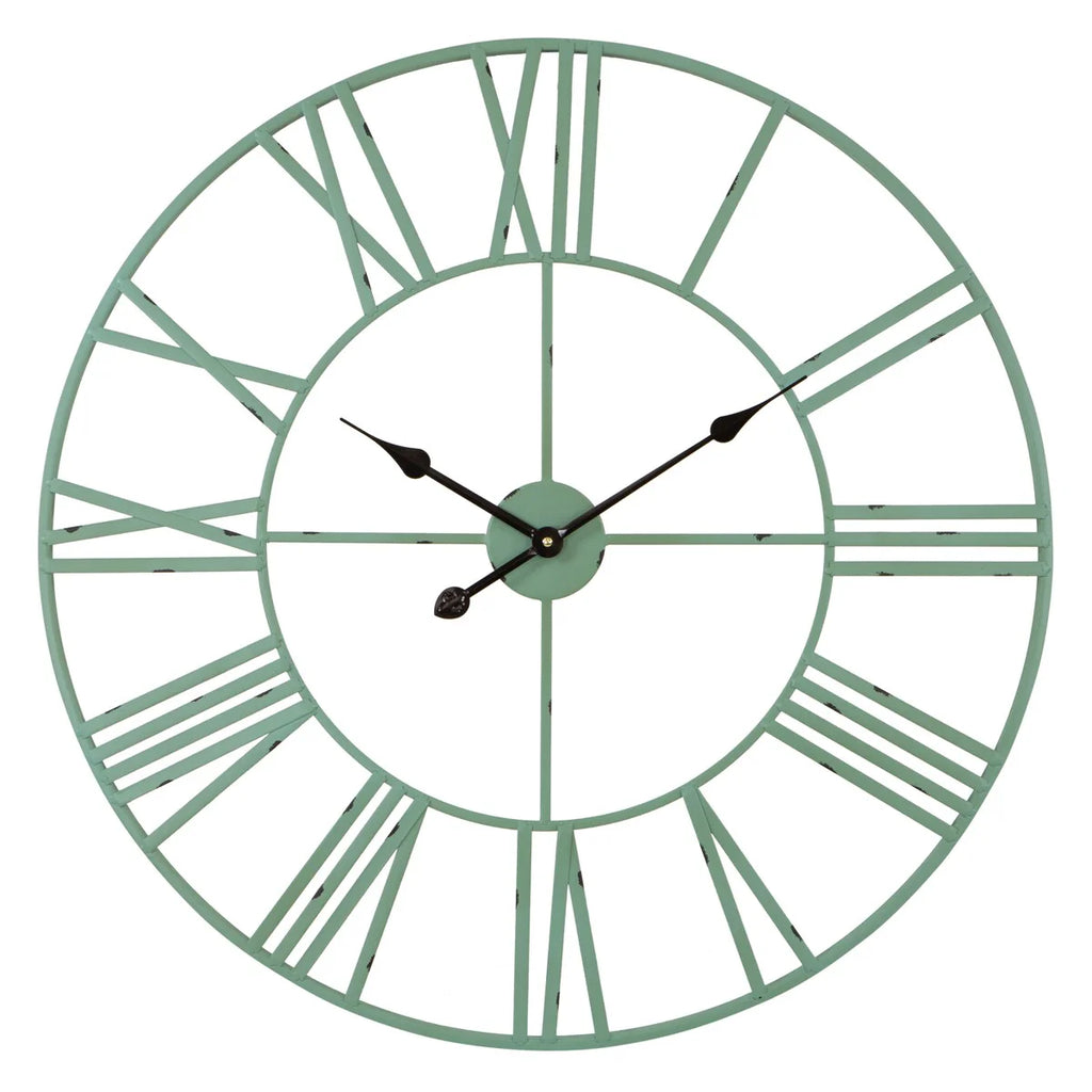 Modern Round Metal Wall Clock, Decorative Circular Hanging Clock for Living Room, Bedroom and Office