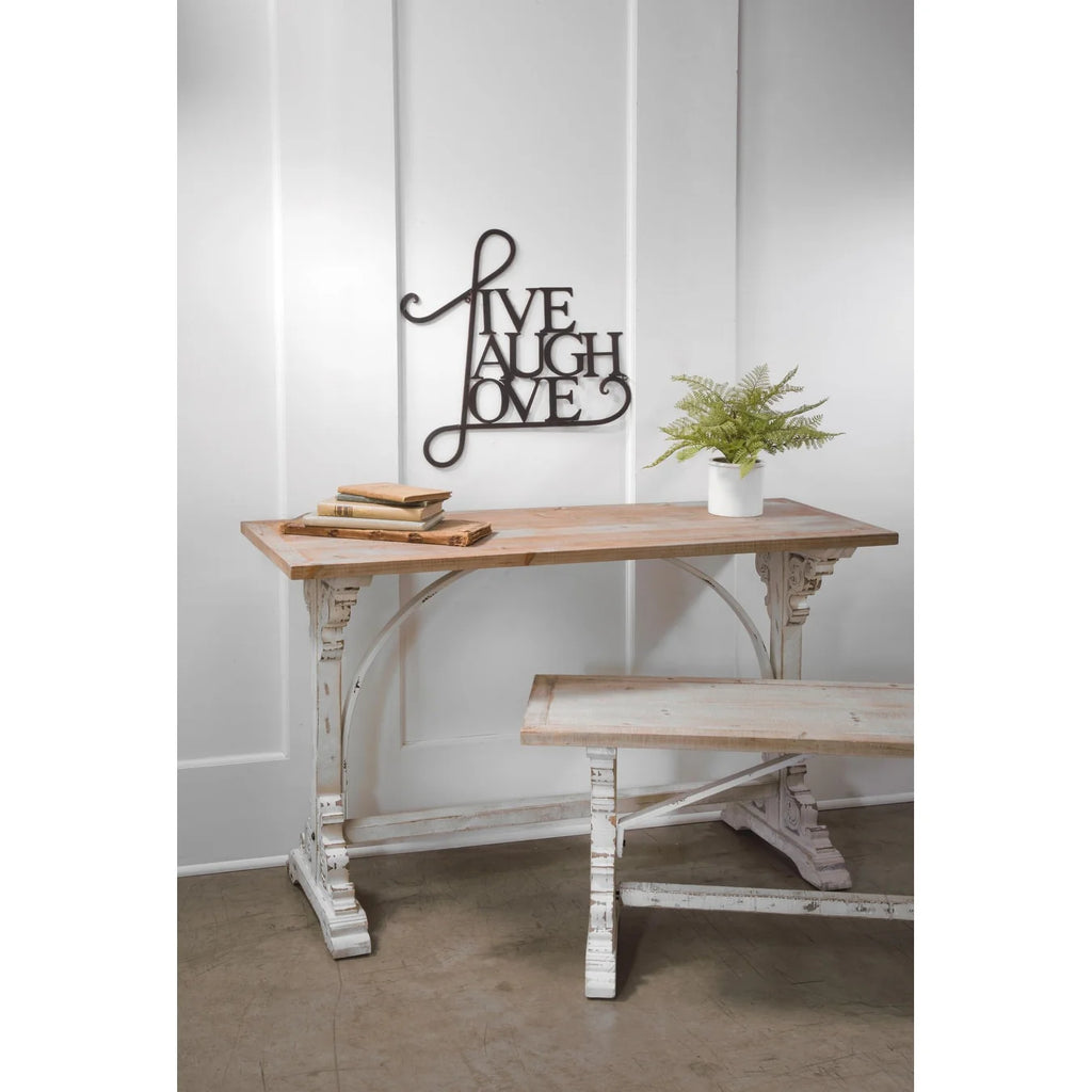 Live Laugh Love Wall Decor, Inspirational Metal Wall Art Sign for Living Room, Bedroom and Home Decoration