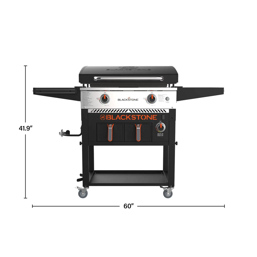 28-Inch 2-Burner Griddle with Electric Air Fryer and Hood