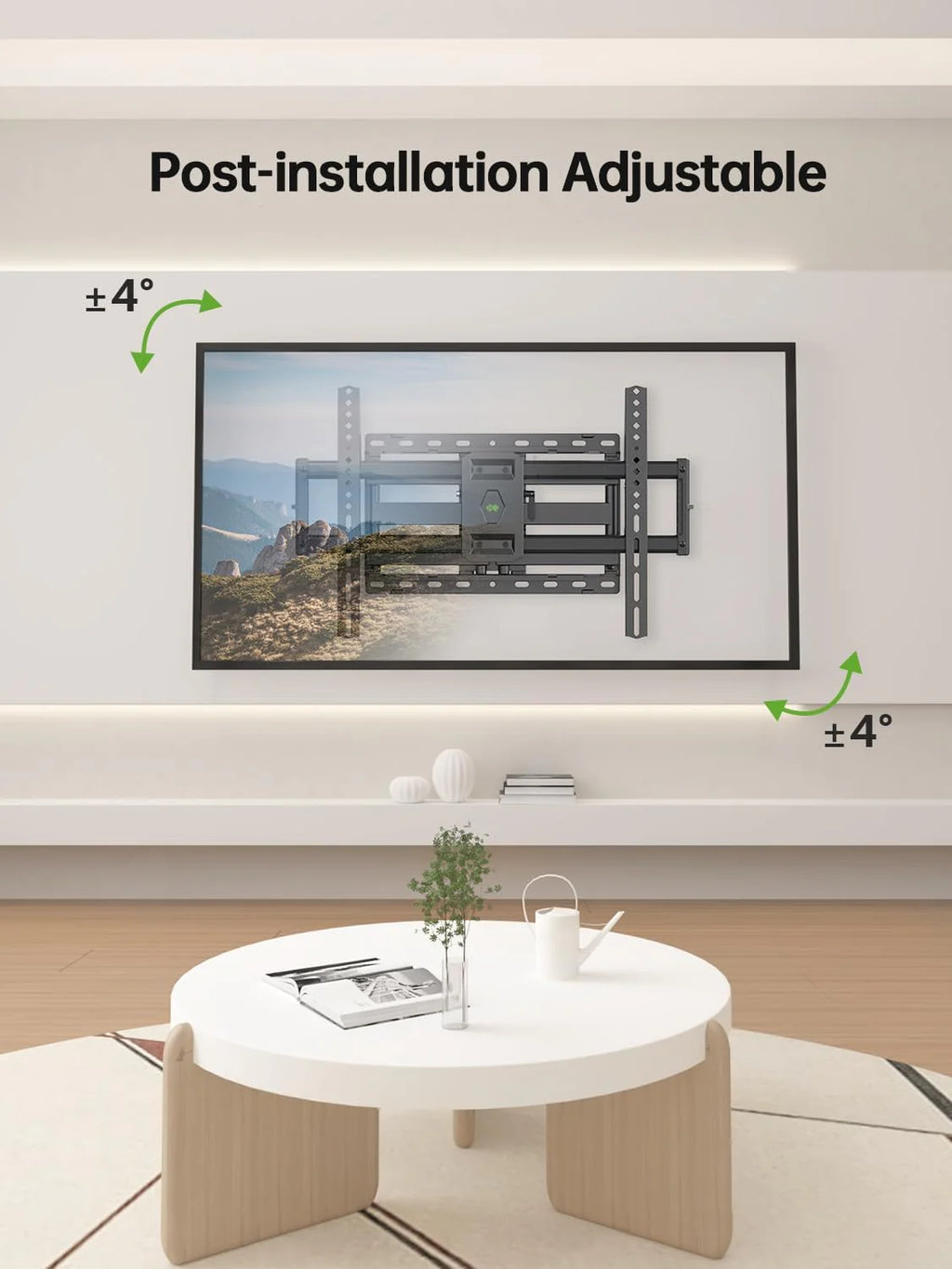 Full Motion TV Wall Mount for Most 42-86 Inch Flat Screen TVs, Adjustable Swivel and Tilt Bracket