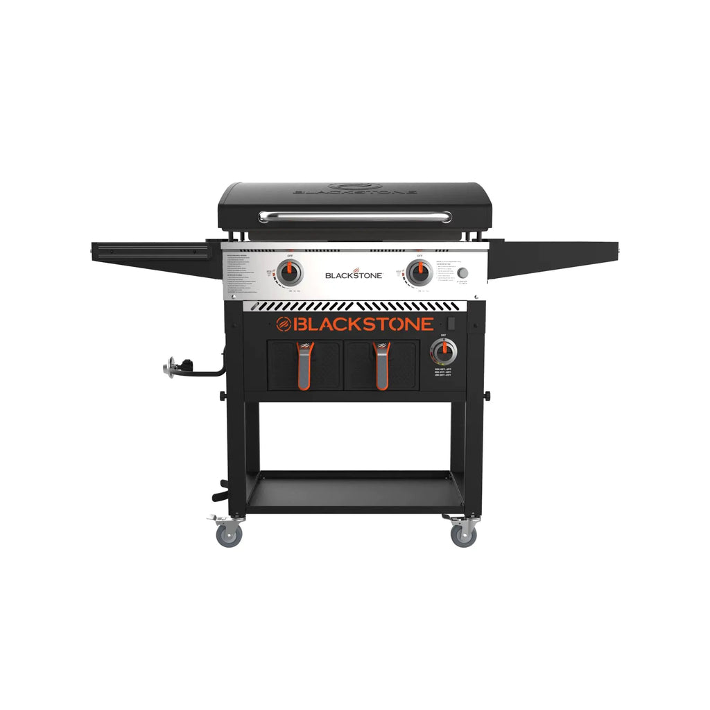 28-Inch 2-Burner Griddle with Electric Air Fryer and Hood