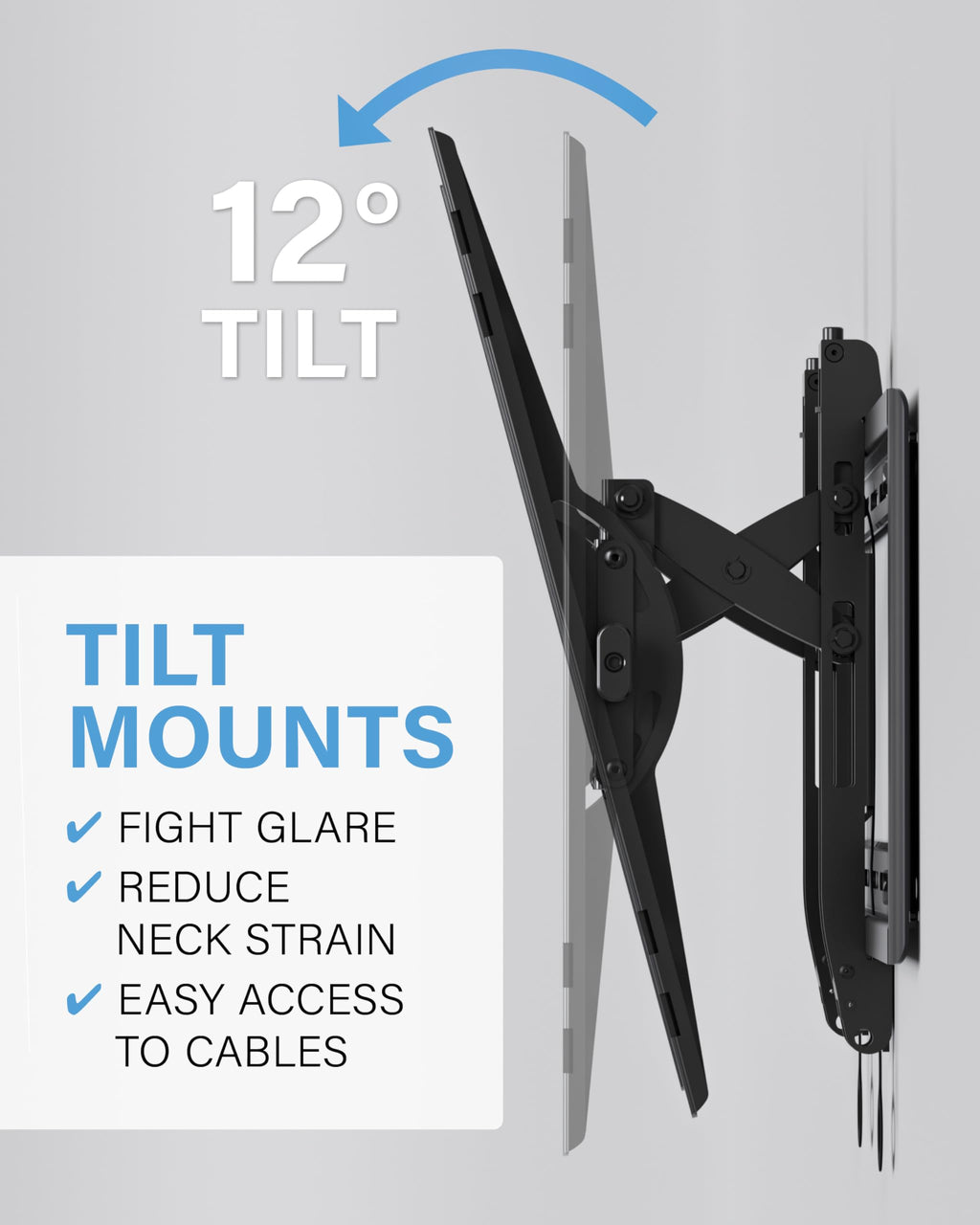 Tilting TV Wall Mount for Large TVs Up to 90 Inches, Heavy Duty Adjustable Flat Screen Television Bracket