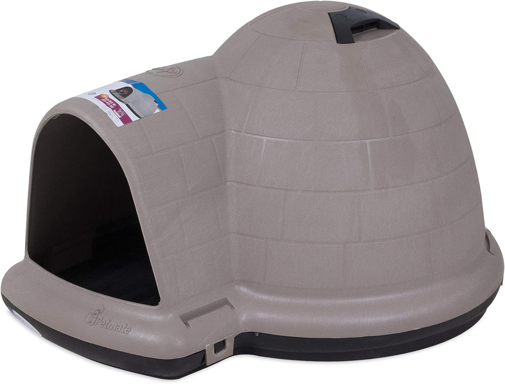 XL Igloo Dog House for Dogs 90-125 Lbs., All-Weather Pet Shelter, Made in USA