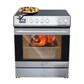 5.0 Cu. Ft. Freestanding Electric Range with Front Controls and 5 Cooktop Elements, Stainless Steel