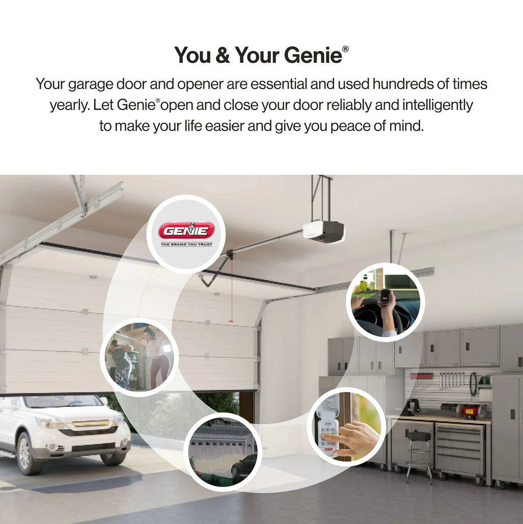 3/4 HP Chain Drive Garage Door Opener with Battery Backup
