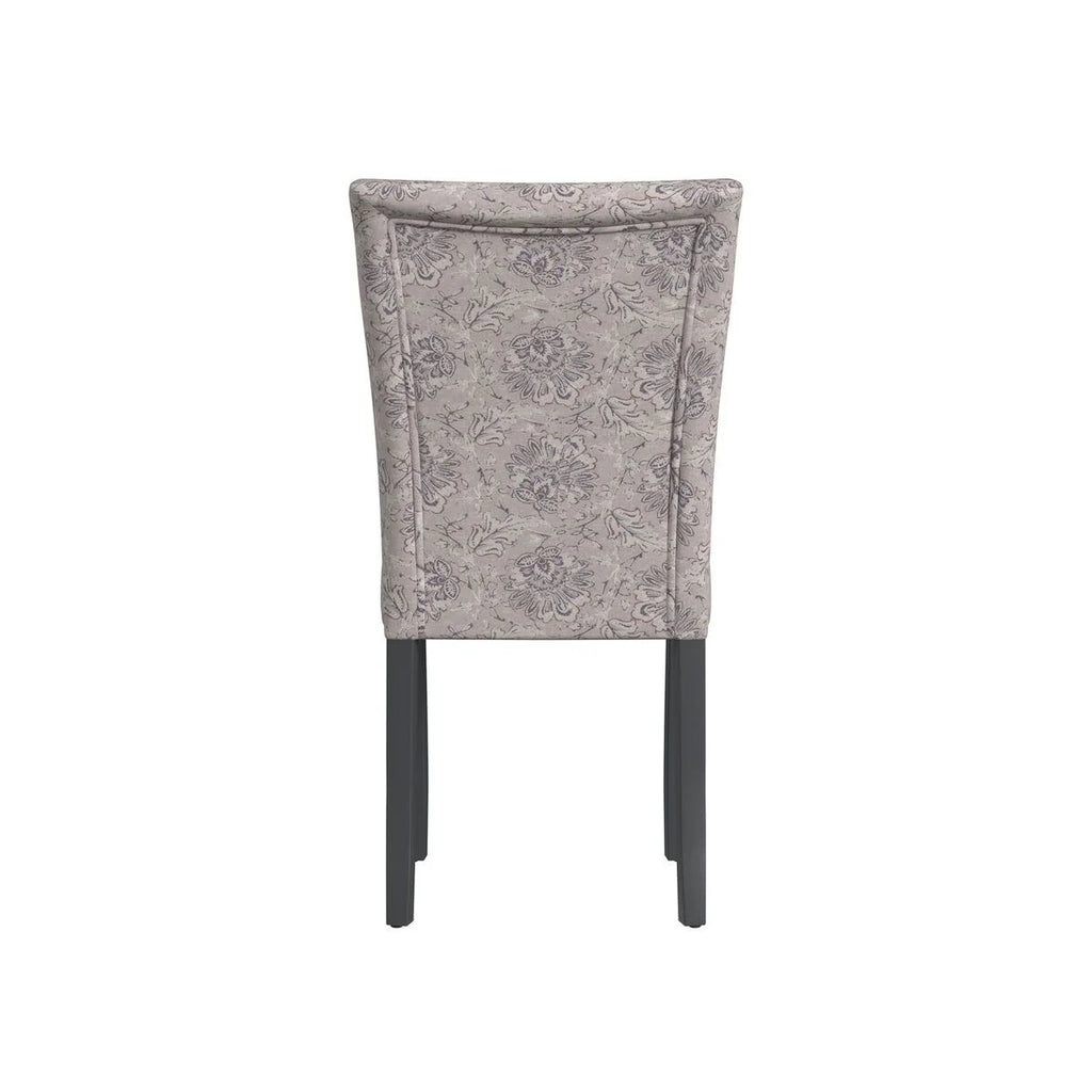 Set of 2 Upholstered Medallion Dining Chairs, Comfortable Parsons Style Chairs for Kitchen and Dining Room