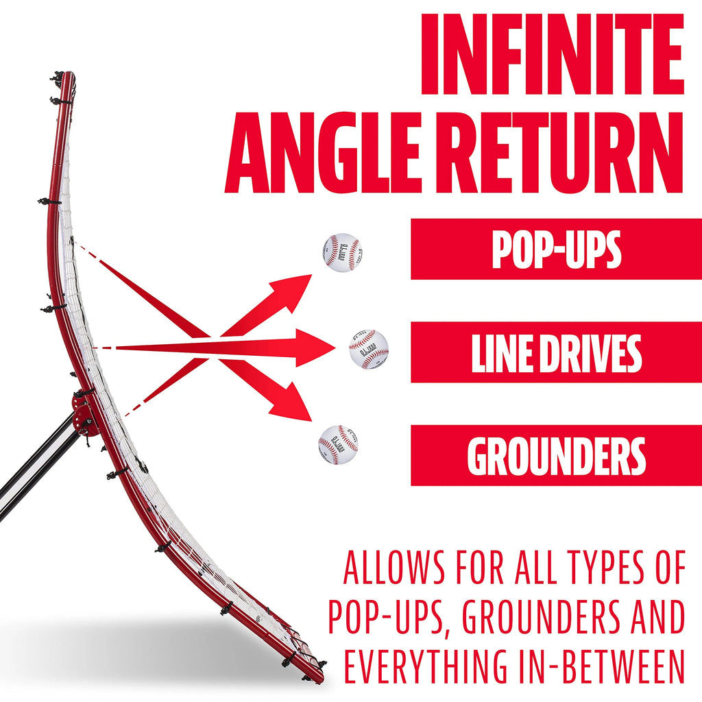 Baseball Rebounder and Pitchback Trainer Net, Practice Equipment for Throwing, Fielding and Hitting
