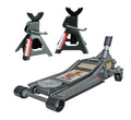 3-Ton Low-Profile Floor Jack and Jack Stands Set