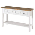 Wood Console Table with 3 Drawers, Entryway Hallway Storage and Display Table for Home