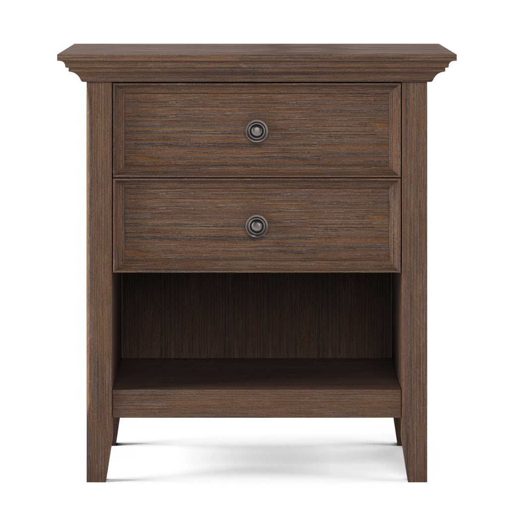 24 Inch Wide Solid Wood Nightstand, Bedside Table and Bedroom End Table