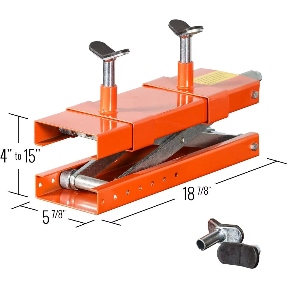 ATV Lift Table and Center Jack, Heavy-Duty Hydraulic Motorcycle and ATV Lift Stand, Adjustable Service Lift Platform