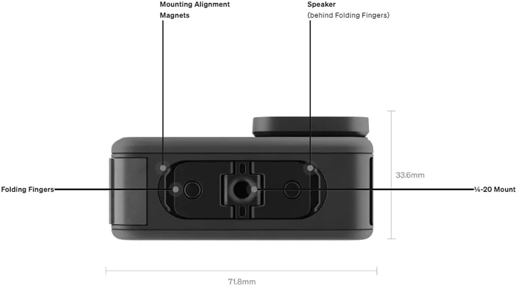 Waterproof Action Camera, 5.3K 60FPS Video, 27MP Photos, Wide-Angle Lens Compatibility, Black