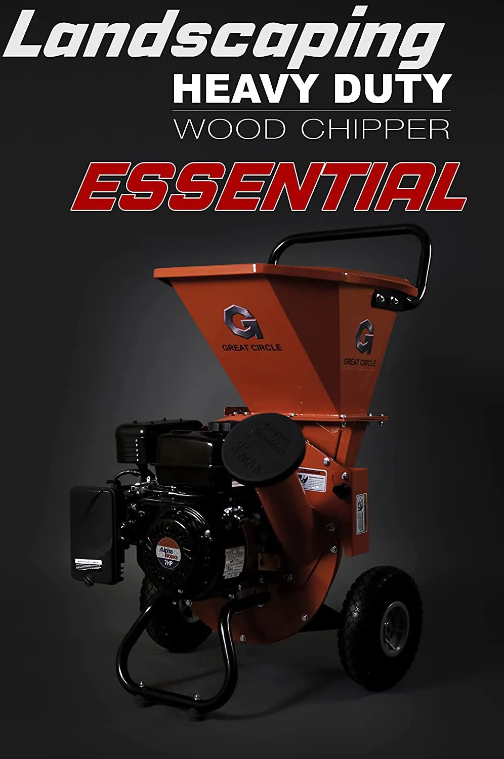 Gas-Powered Wood Chipper Shredder Mulcher