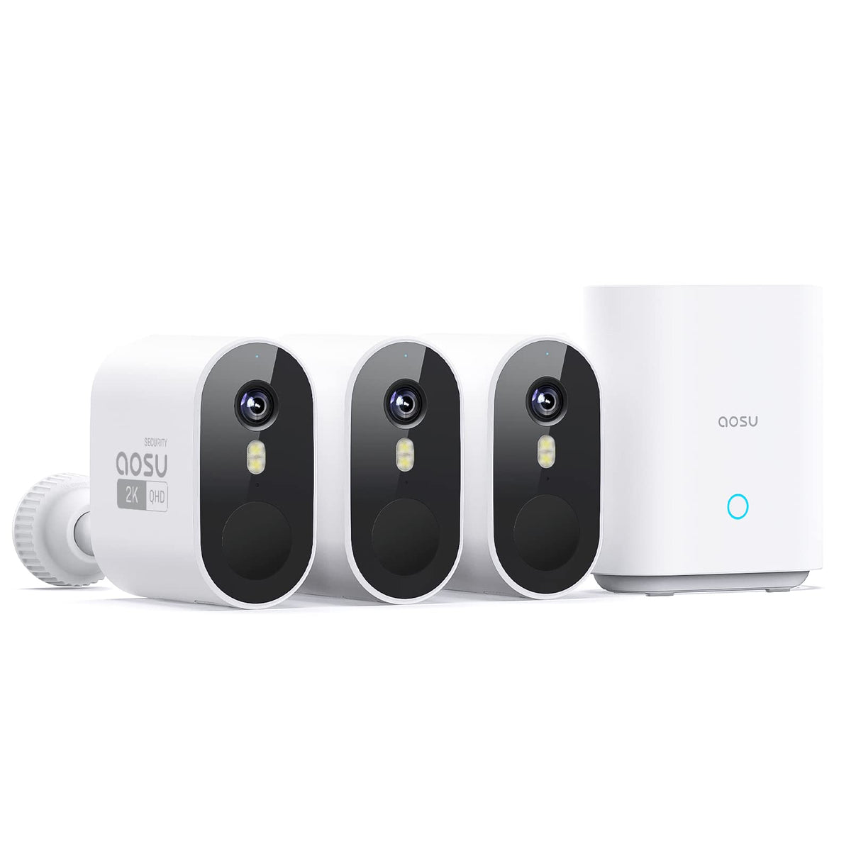 Wireless Outdoor Security Camera System – 2K HD, 166° Wide Angle, 100% Wire-Free, No Monthly Fees