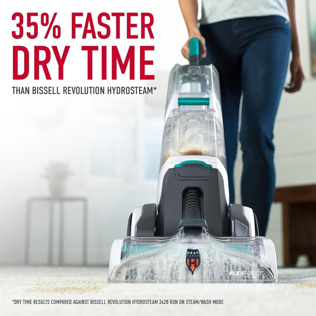 Automatic Carpet Cleaner Machine for Carpet and Upholstery, Deep Cleaning Shampooer, Turquoise