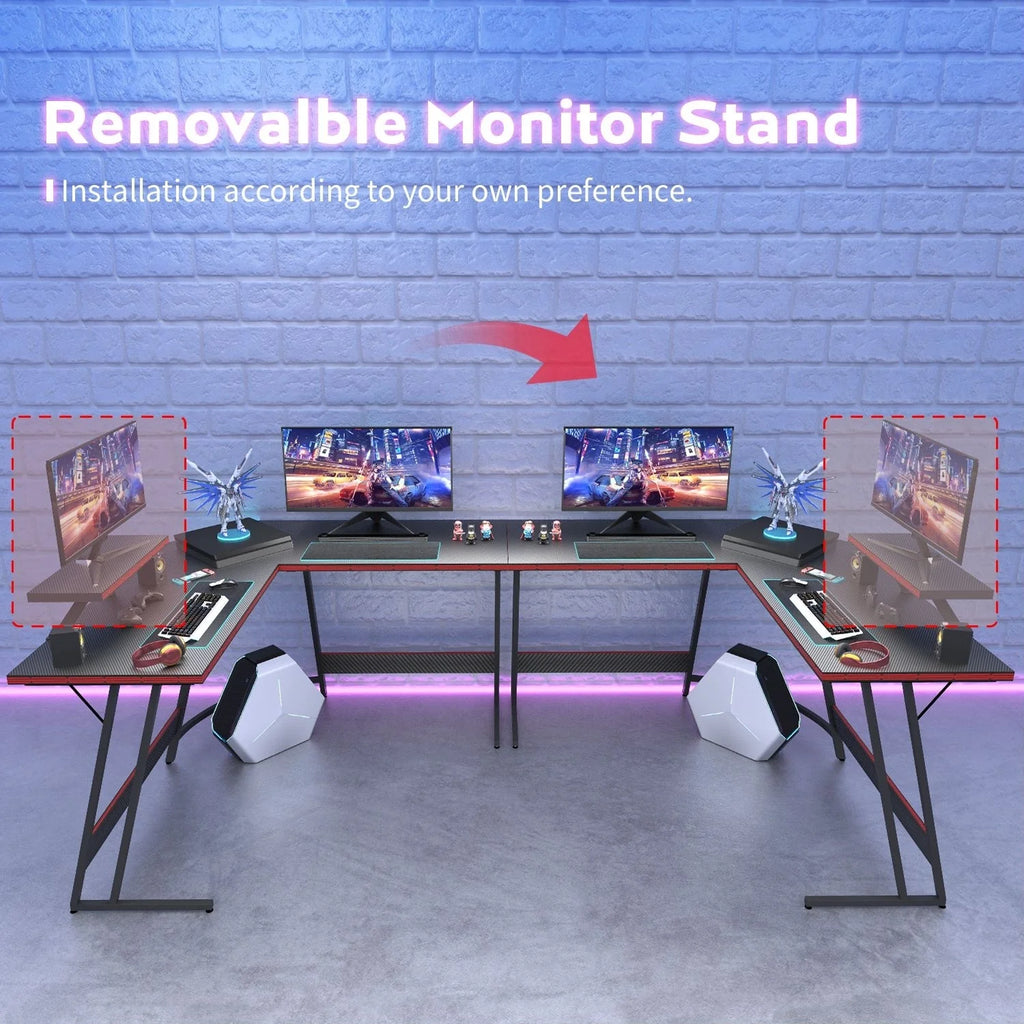 L-Shaped Gaming Desk, Computer Corner Desk and Office Writing Desk for Home