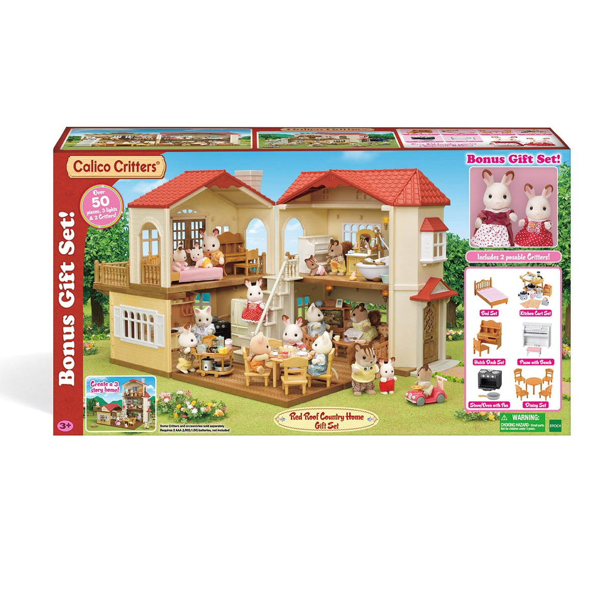 Dollhouse Playset with Figures, Furniture and Accessories