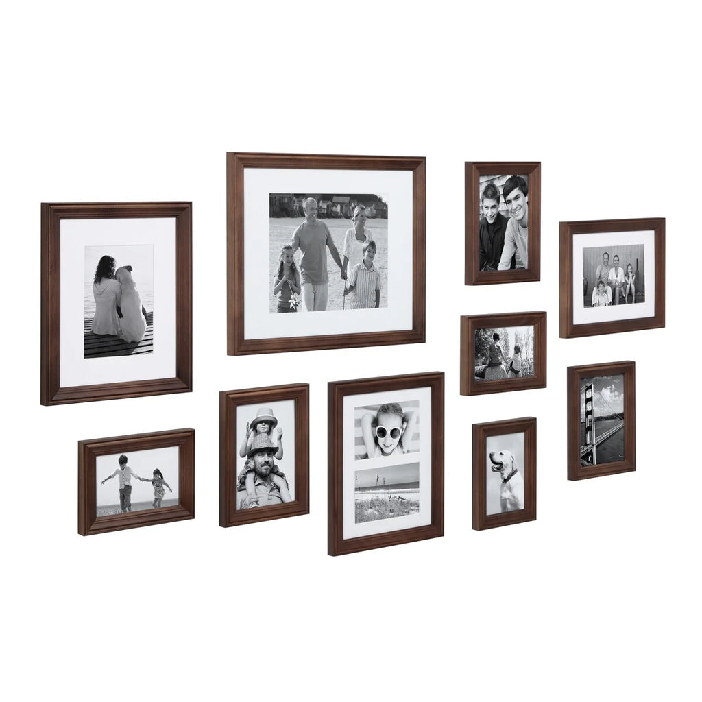 10-Piece Wood Gallery Wall Picture Frame Set, Decorative Photo Display Frames for Living Room, Bedroom and Home Decor