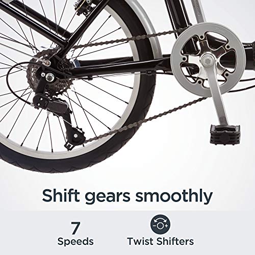 20-Inch Folding Adult Bike for Men and Women, 7-Speed Drivetrain