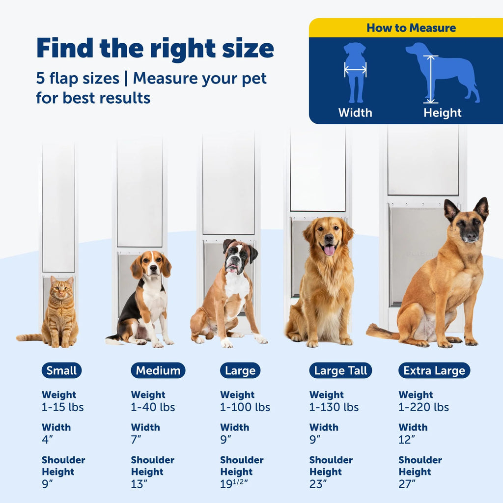 Sliding Glass Pet Door, No-Cut DIY Installation for Renters, Apartments and Rental Homes