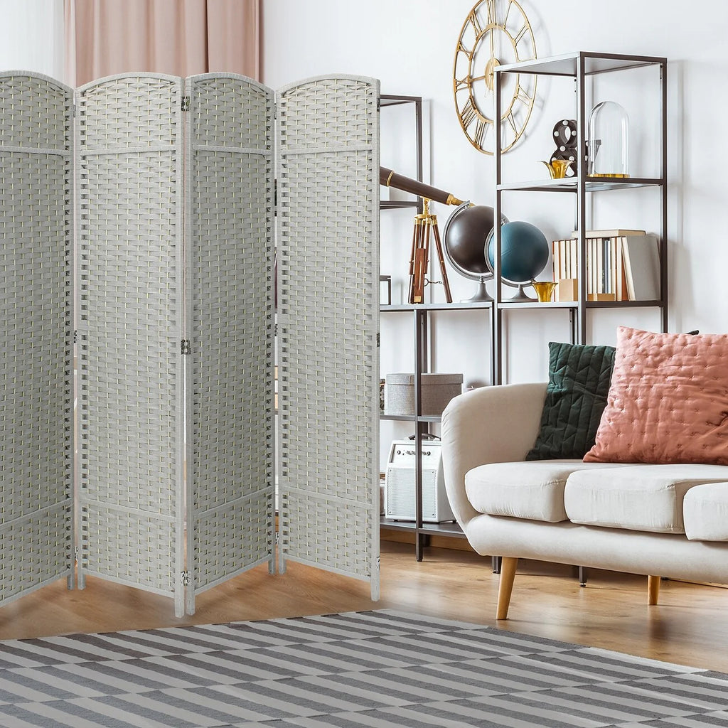 Tall Folding Room Divider Screen, Portable Privacy Partition Wall Panel for Bedroom, Living Room and Office
