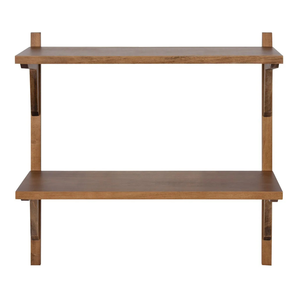 Mid-Century Wall Shelves, 24x8x24 Inch Decorative Wall Mounted Storage and Display Shelving for Home Decor