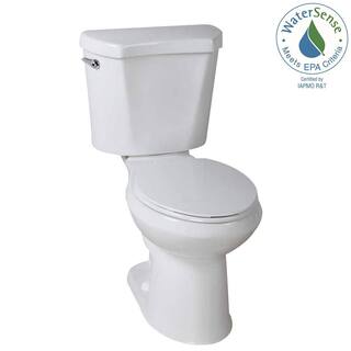 2-Piece 1.28 GPF High-Efficiency Single-Flush Elongated Toilet, White