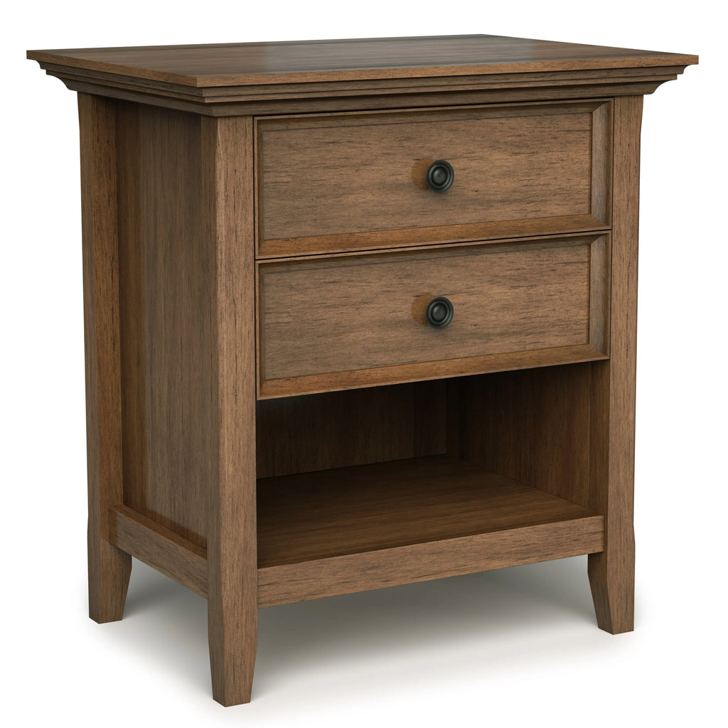 24 Inch Wide Solid Wood Nightstand, Bedside Table and Bedroom End Table
