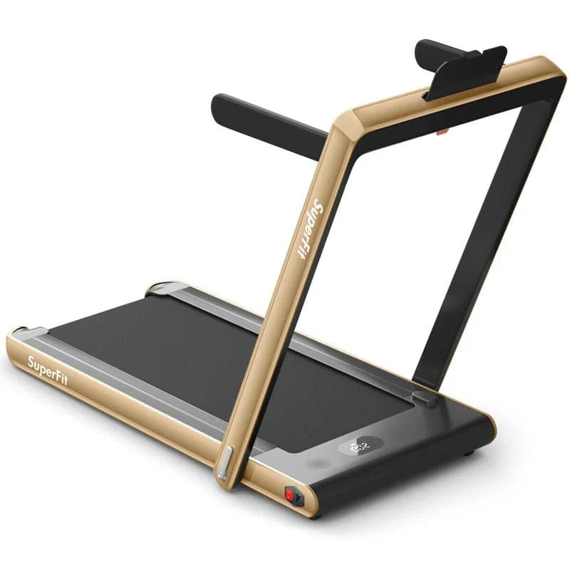 2-in-1 Folding Electric Treadmill, 2.25 HP, Under-Desk, with Dual Display and Smart App Control