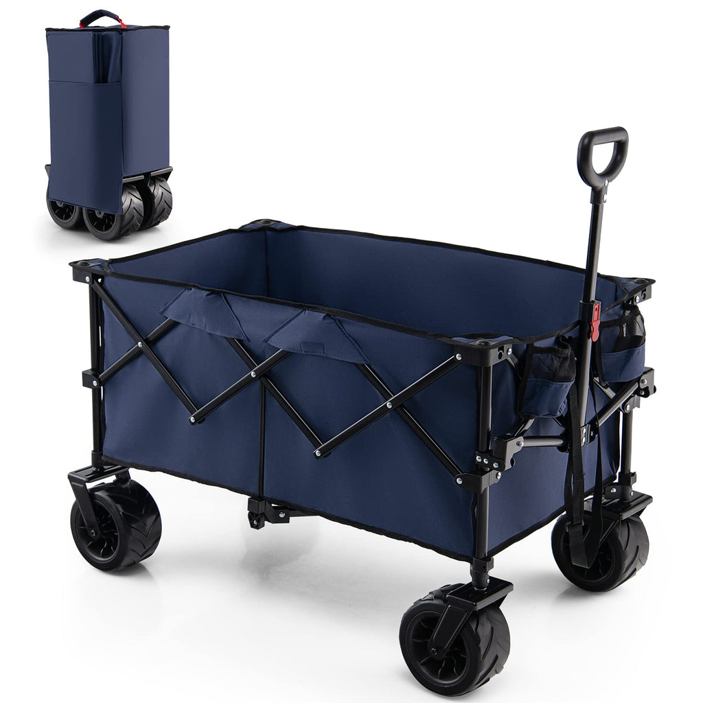 Collapsible Folding Wagon – Heavy Duty Utility Cart with Adjustable Handle