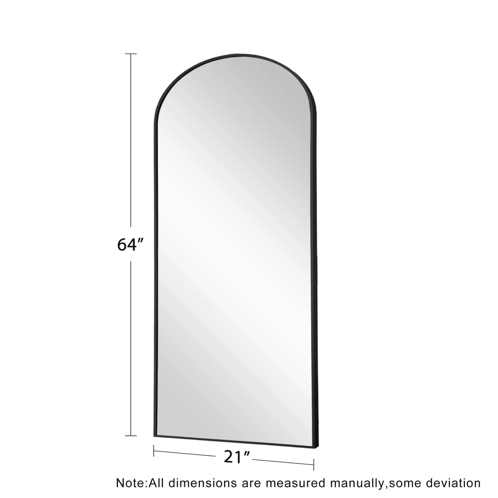Arched Full Length Floor Mirror, Large Full Body Standing and Wall Mounted Mirror for Bedroom, Living Room and Home Decor