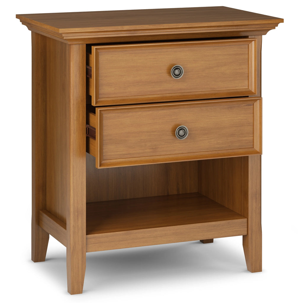 24 Inch Wide Solid Wood Nightstand, Bedside Table and Bedroom End Table