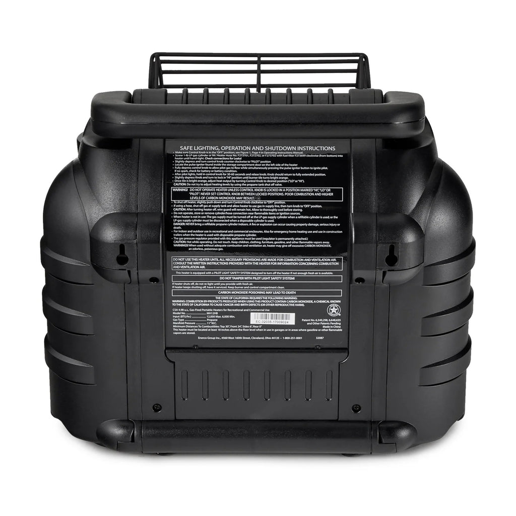 12,000 BTU Portable Propane Heater – 2 Heat Settings, ODS Safety Shut-Off, Camo