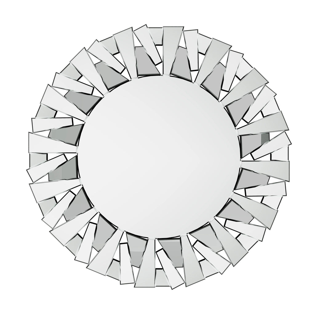 32 Inch Round Decorative Wall Mirror, Glass Accent Mirror for Home Decor