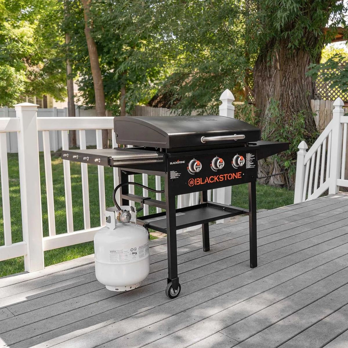 28 Inch Gas Griddle - 3 Burner Outdoor Flat Top Grill with Accessories
