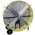 42-Inch Belt-Drive Drum Fan, Industrial High-Speed 2-Speed Fan with Rubber Wheels