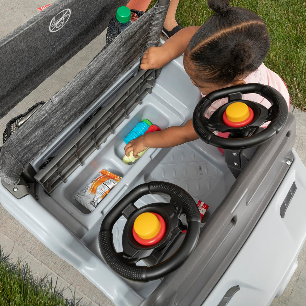 Kids 2-Seat Side-by-Side Push Car, Push Ride-On SUV, Double Seat Ride-On Toy Vehicle for Toddlers and Young Children