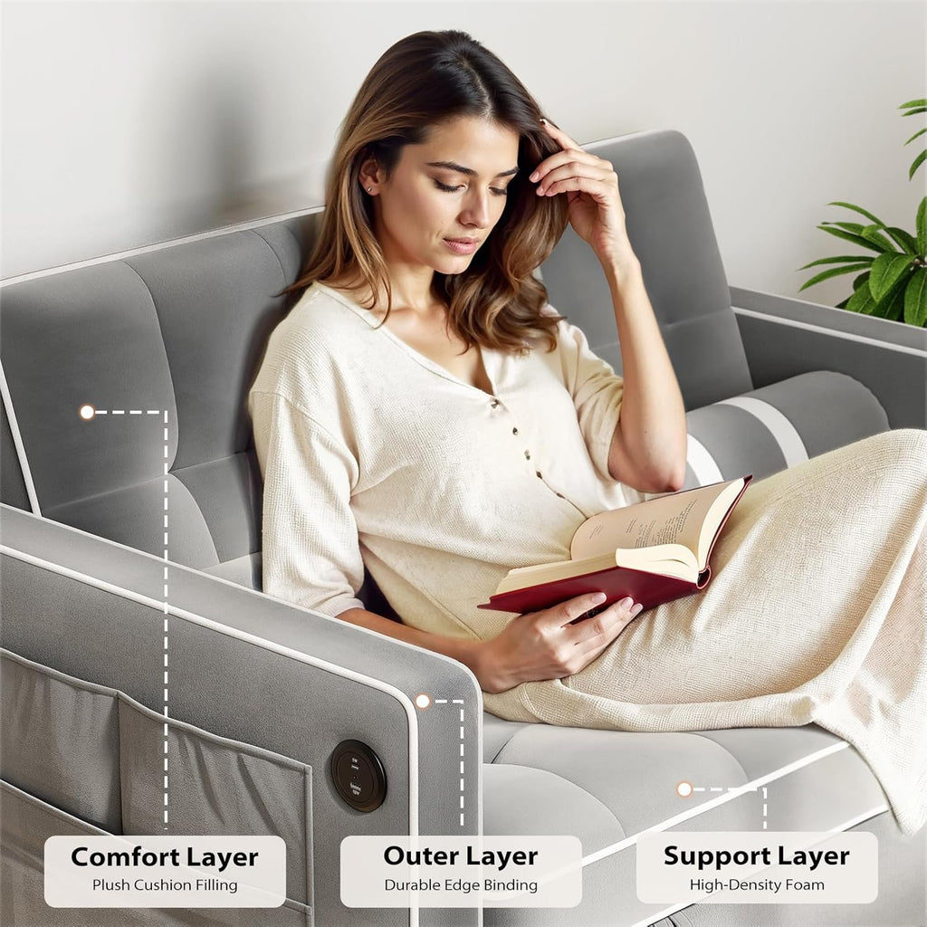 3-in-1 Convertible Sleeper Sofa Bed