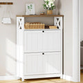 Shoe Storage Cabinet Organizer with 2 Compartments, Entryway and Hallway Shoe Cabinet