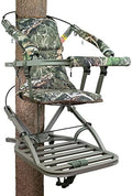 Lightweight Aluminum Climbing Treestand with Padded Seat, 300 Lb. Capacity, Safety Harness Included