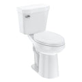 Two-Piece Elongated Toilet with Soft-Close Seat, 1.28 GPF Siphonic Flush, Universal Height, Cotton White