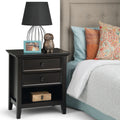 24 Inch Wide Solid Wood Nightstand, Bedside Table and Bedroom End Table