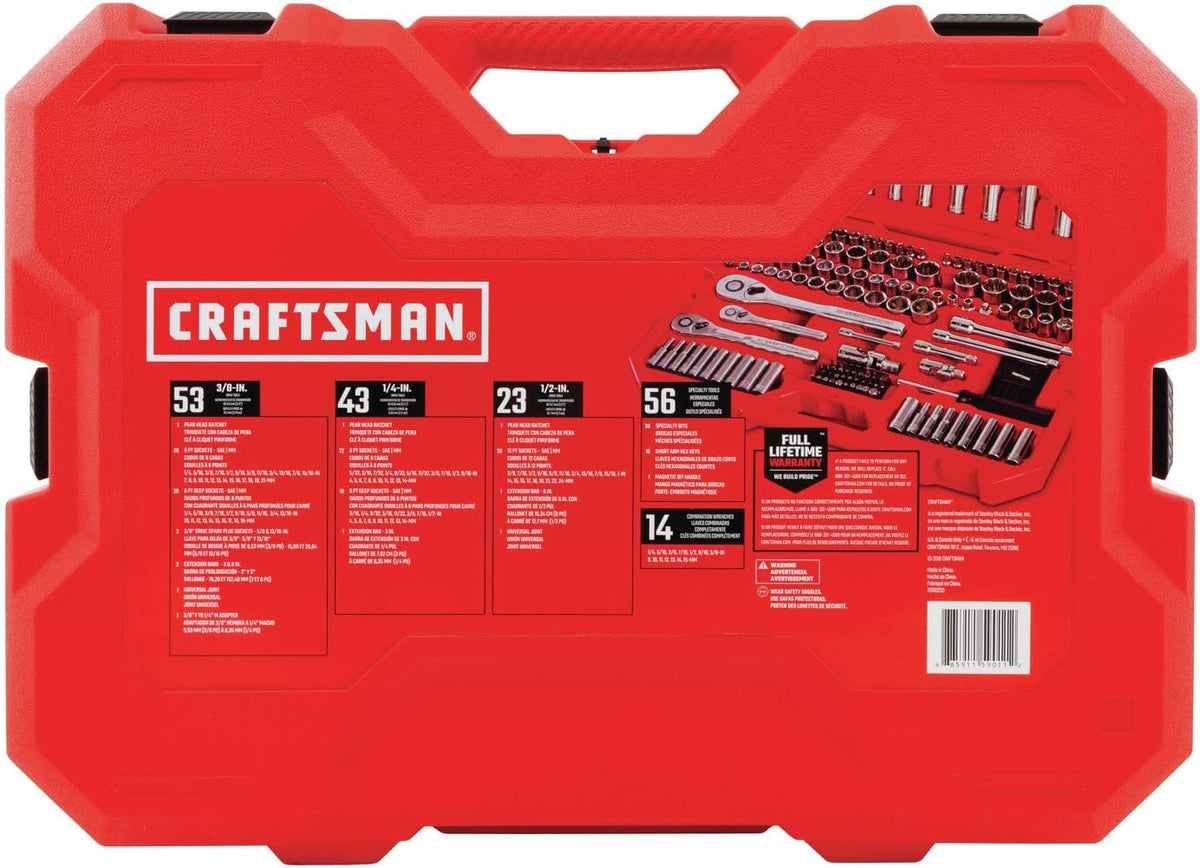 189-Piece Mechanics Tool Set, 1/4-Inch and 3/8-Inch Drive