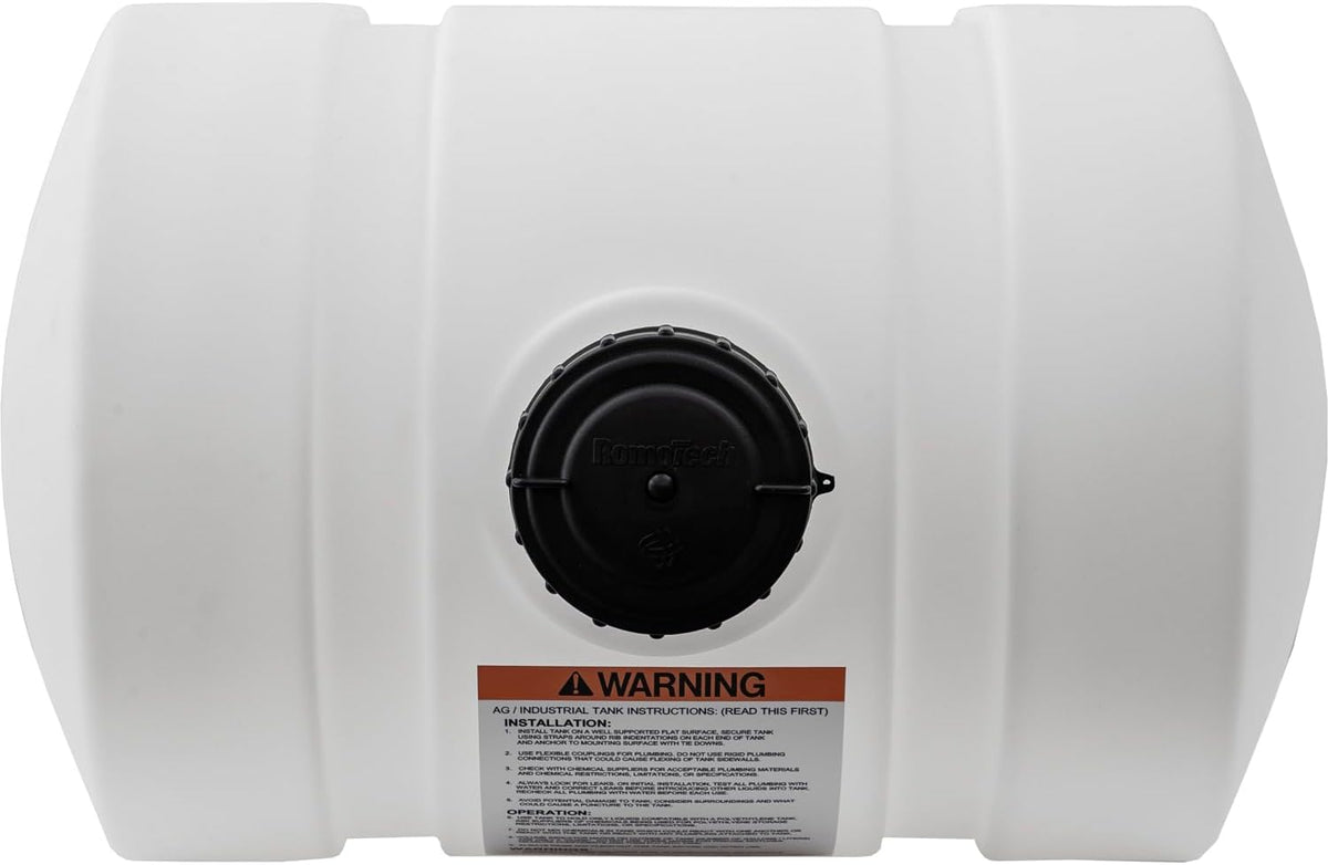 550-Gallon Horizontal Polyethylene Water Tank with Legs for Water and Non-Flammable Liquids