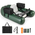 Inflatable Float Tube – Fishing Belly Boat with Fish Ruler, 2 Storage Bags, Pump & Carry Bag
