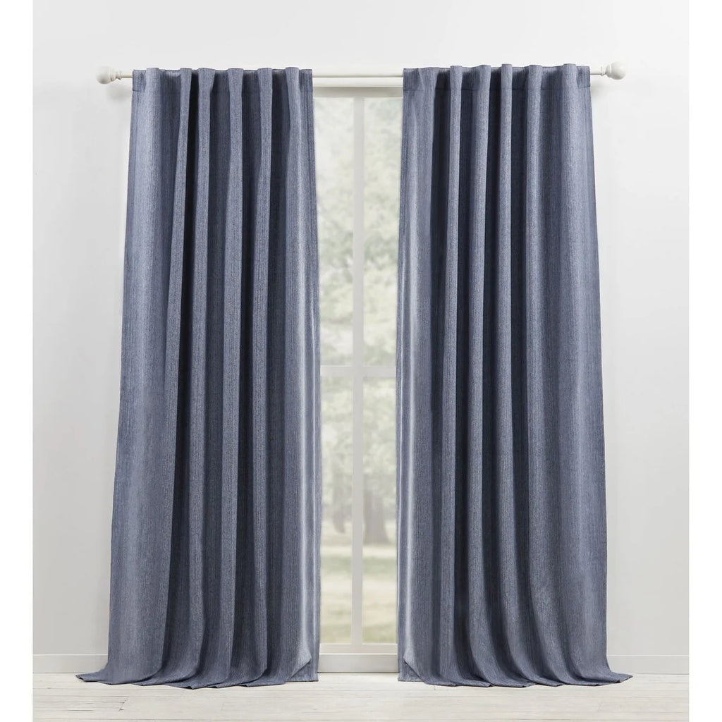 Blackout Curtain Single Panel, Back Tab and Rod Pocket Window Curtain