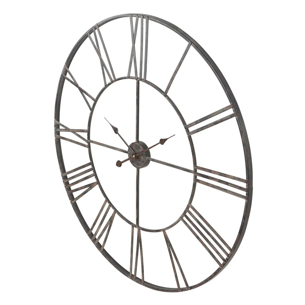 Modern Round Metal Wall Clock, Decorative Circular Hanging Clock for Living Room, Bedroom and Office