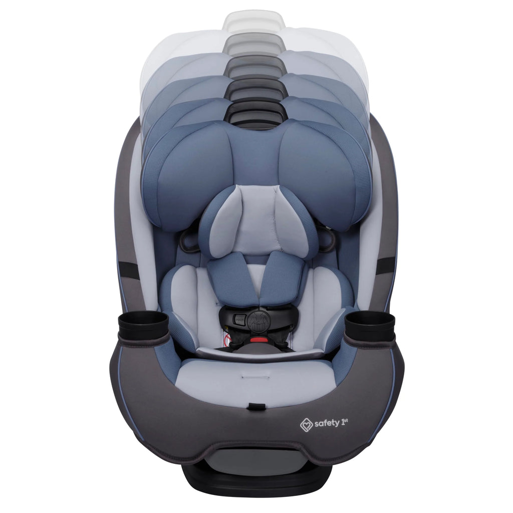 3-in-1 Slim Convertible Car Seat, All-in-One Infant Toddler Booster Seat, Rear & Forward Facing Child Safety Seat, Blue