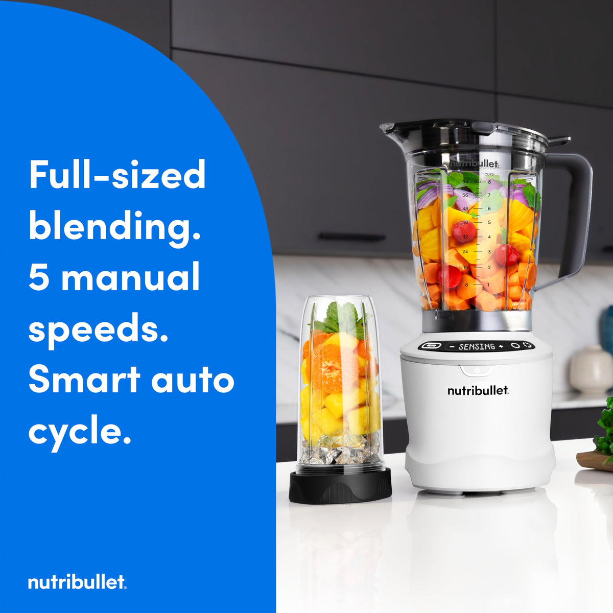 1400-Watt Blender Combo, Multi-Function Countertop Blender with Multiple Speed Settings, Gunmetal